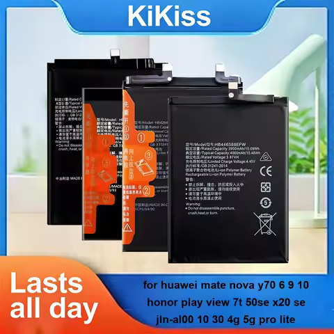 Battery HB536896EFW HB426493EFW For Huawei Mate Nova Y70 6 9 10 For Honor Play View 7T 50SE X20 SE J