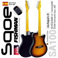 Sqoe  SA100 กีตาร์โปร่งไฟฟ้า เทเลคูสติค  41 นิ้ว ทรง Telecoustic * ใช้ปิ๊กอัพ Fishman® Isys+ 302 * +