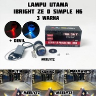 Mini Biled Projector H6 Blue Lens Automatic Motorcycle Headlight - IBRIGHT ZE 0 SIMPLE