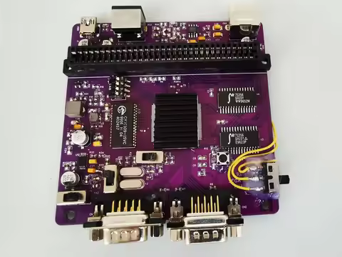Retro Game Console MD (Mega Drive Gold Edition - Purple PCB, S-Video & Stereo Output, Original MD2 C