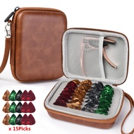 Guitar Pick Holder Case Guitar Picks Túi với 15 Guitar Pick cho Guitar EDVENTORIESS KIT TG-VN