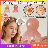 4 IN 1 Octopus Massage Comb Head Meridian Massager Acupoint Stimulator for Scalp Therapy & Hair Care
