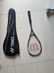 Wilson 網球拍連 Yonex 拍袋