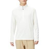 Mizuno Outdoor Breath Thermo Mini Border Zip Neck Shirt Inner Pristine White B2MA9569
