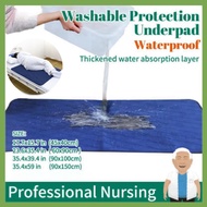 Washable Underpad Waterproof Absorbent Mattress Breathable Comfort Incontinence Reusable Mattress Protector