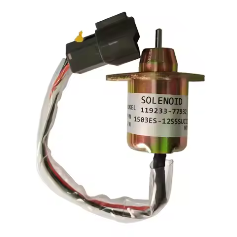 119233-77932 Fuel Shut Off Solenoid Yanmar 1503ES-12S5SUC12S Replace Woodward M810324 for John Deere