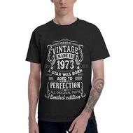 Men's Vintage 1973 T-Shirt Streetwear 48th Birthday Gift Limited Edition Tshirt T-shirt Short Sleeve
