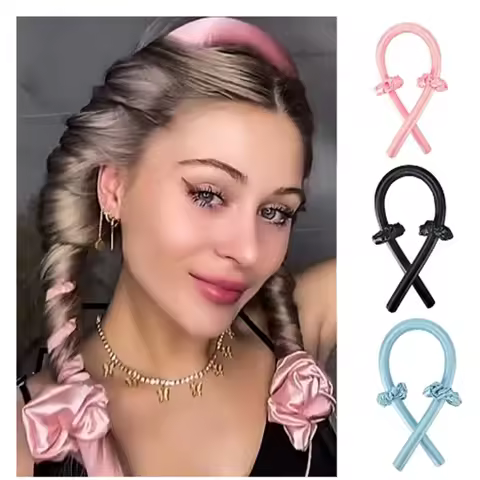 Woman Heatless Curling Rod Heatless Hair Curls Headband Make Hair Soft Shiny Hair Curler Hairdressin