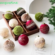 AUGUSTINE 4pcs Velvet Christmas Balls, 8CM Shatterproof Christmas Ball Decoration, Colorful Ball Gli