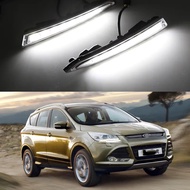 Car Flashing 1Pair For Ford Kuga Escape 2013 2014 2015 2016 LED DRL Daytime Running Lights LED Daylight with yellow turn
