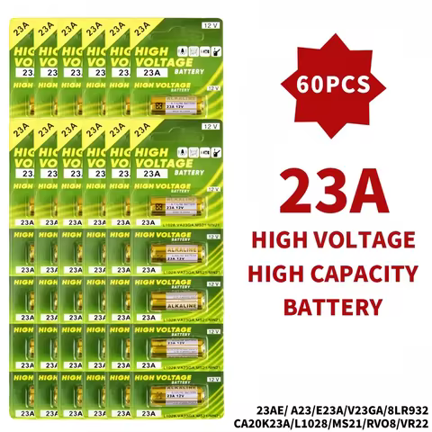 5-60PCS 12V 27A Dry Alkaline Battery A27 LR27 MN27 V27A 8LR732 for Remote Control Flashlight Doorbel
