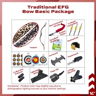 V Club Archery Handmade Traditional Bow Set - Basic Package - EFG Limb - 10-50lbs - In-House Bowyer 