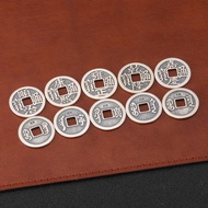 Solid Pure Silver S999 Five Emperor Money Yongzheng Qianlong Kangxi Benming Year Copper Coin Bracele