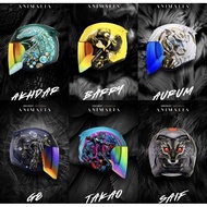 LATEST 2024 GRACSHAW GLAZZO ANIMALIA G919i SINGLE VISOR HELMET AKHDAR SAIF BARRY TAKAO AURUM-00 G8 G