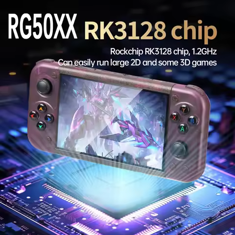 2025 New RG50XX Handheld Retro Game Console 5Inch Display LINUX 3D Joystick For GBC GBA PSP 19+Simul