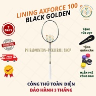 [Worn string - Free bag + Wrap] Lining Axforce 100 Black Golden Badminton Racket - Genuine Golden Ki