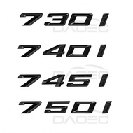 Car 3D ABS Trunk Letters Logo Badge Emblem Styling Decals Sticker For BMW 7 Series 730i 740i 745i 75