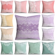 Single-sided printed lace pattern polyester cushion cover home decoration sofa sarung bantal car pillowcase