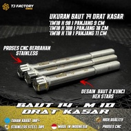 14 Thread Bolts Coarse Stainless CNC 2 Keys Picth 1.5 mm Bolt M10 by TJ Factory Indonesia (1pcs)