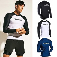 Men Long Sleeve Swim Shirt Swimming Shorts Wetsuit Rashguard Snorkeling Suit Men Surfing Swimsuit Diving Wet Suit Top idk