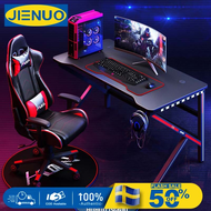 JIENUO โต๊ะเกมมิ่ง 100cm/120cm/140cm สีดำ/สีชมพู โต๊ะเกมส์ โต๊ะเล่นเกมส์ Gaming table เกมมิ่ง โต๊ะเก