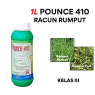 Pounce 410 Racun Rumpai 1L - Glyphosate 41.0% (Kelas III) Khusus untuk: Rumput, lalang & rumpai kera
