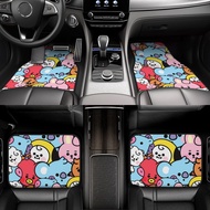 BT21 BTS Car floor mats Car universal high-end carpet floor mats Car floor mats 4-piece set