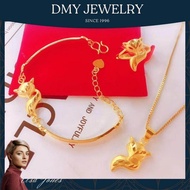 DMY Jewelry Gold 916 Original Malaysia/Indian Jewellery Set/Fashion Fox Jewelry Set For Women/Gelang