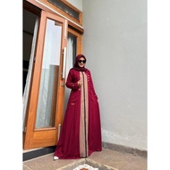 dress saulin store/ gamis abaya saulin/ dress maroon saulin/ gamis maroon saulin store/ dress maroon