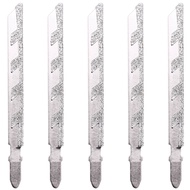 [WSU Store] Exclusive5Pcs 101mm 4 Inch T Shank Jigsaw Blades Diamond Coated Jig Saw Blade Set Masonr