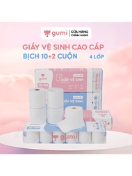 (COMBO of 2 Bags) Premium Gumi Toilet Paper Roll, thick, soft, 4-layer bag.
