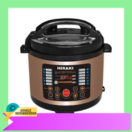 6L HIRAKI Pressure Cooker with Non-Stick Inner Pot, Weighing 7KG, Periuk Tekanan Tidak Melekat 6L