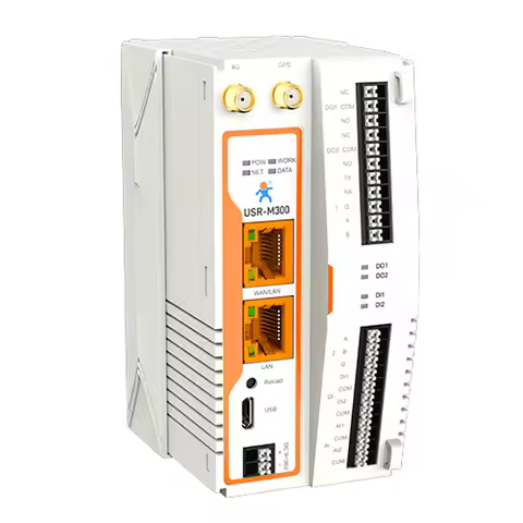 USR-M300 Remote IO Expendable High-performance & Scalable Edge IOT Gateway LTE 4G RS232/485 Serial P