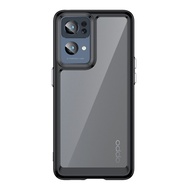 Oppo Reno7 Pro 5G Case, RUILEAN Transparent Hard Back with Shockproof Enhanced Side Protective Bumpe