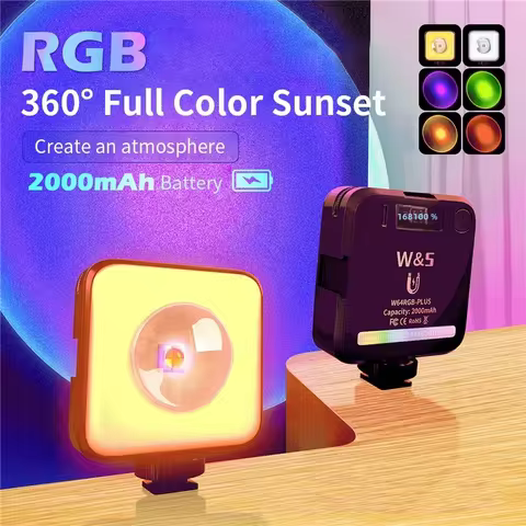 RGB Video Light LED Sunlight Rainbow Projection Magnetic Design For Photography Self Lighting Photo 