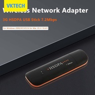 [Vktech] 3G Wireless Network Adapter 7.2Mbps HSUPA USB MODEM Dongle SIM Secure HSPA Internet Adapter for Windows 2000/XP/VISTA for Mac OS X 10.4.9