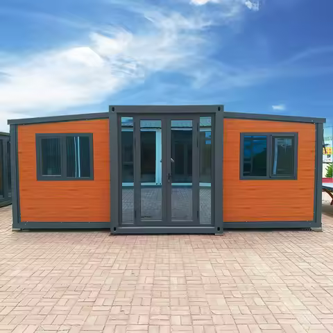 Prefab Cabin Soundproof 20ft 30ft 40ft Container House Mobile House Expandable Container House 1 2 3