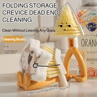 Angular Fold Miracle Brush - Stainless Steel Core Dishwashing Crevice Cleaner with Hanging Loop