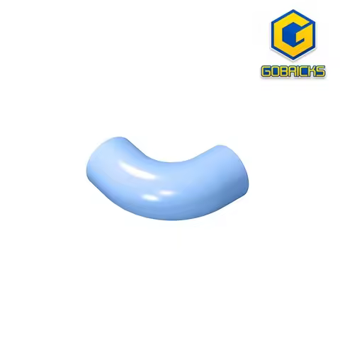 Gobricks GDS-1114 Brick, Round 1 x 1 d. 90 Degree Elbow-No Stud-Type 2-Axle Hole compatible with leg