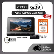 70Mai A800SE Dashcam | 4K Resolution | 2 Channel | Built in GPS Night Vision | ADAS | App Control Ty