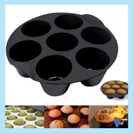 be&gt; NonStick 7-Hole Round Muffins Cup Silicone Cake Molds Air Fryers Bakings Molds
