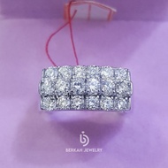 Cincin Tangga Presiden Emas Putih 40% Berlian 1,27 ct asli 6 gram