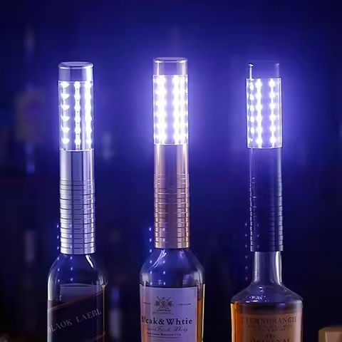 Bar Nightclub Party Supplier LED Champagne Bottle Strobe Baton Electronic Sparklers Aluminum LED Str