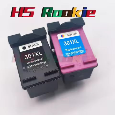 2 Black 2 Color Ink Cartridges 301 XL 301XL For HP Deskjet 1000 1010 1050 1050A 2050 2050A 2540 Envy