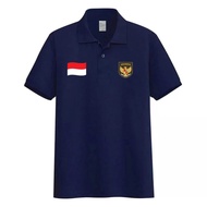 Allium Collection / Kaos Kerah Pria Polo Logo Garuda Bendera Indonesia / Kaos Pria Polo Logo
