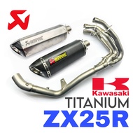 AKRAPOVIC Exhaust Kawasaki ZX25R ZX-25R Full System Manifold Titanium 60MM Ekzos Motor Muffler ZX25 