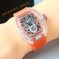 Jam tangan pria Fashion Sporty Body Transparan RM1500 Tanggal aktif Free Headsetbox dan baterai ca
