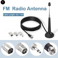 XS 【2026new】FM DAB TV Radio Antenna Magnetic Base 3-meter Cable High Gain 9dbi Telescopic