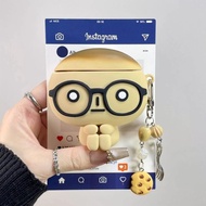 For Bose Ultra Open glasses cute cartoon Kogepan bread man earphone protective case Bose QuietComfor