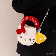 High-value Handbag KT Cat Commuter Mobile Phone Bag Girl Cartoon Style Bow Cute Cross-body Bag Mini 